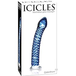 Icicles No. 29 G Spot Glass Dong 7 Inch Blue