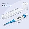 Thermometer for Adults, Digital Oral Thermometer for Fever with 10 Seconds Fast Reading Light Blue
