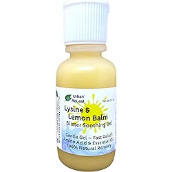 Urban ReLeaf Lysine & Lemon Balm Blister Soothing Gel! for Rashes, Red Bumps, Spots, Itchy Skin. Fast Drying, 100% Natural Help