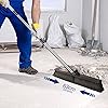 Masthome 24" Push Broom Wide Outdoor Stiff Sweeping Broom with Stiff Bristles Heavy Duty Garden Yard Patio Broom Sweeper for Floors Surfaces Scrub and Cleaning
