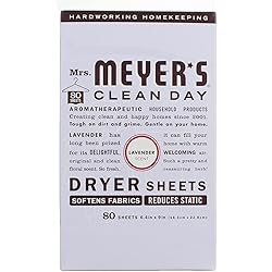 Mrs Meyer's Clean Day Dryer Sheet, 80 Count