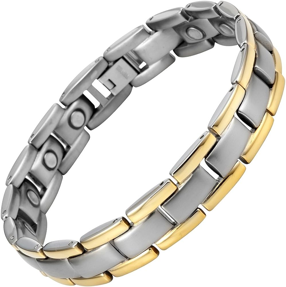 Willis Judd Mens Strong Magnetic Titanium Bracelet With Size Adjusting Tool 8.5inch