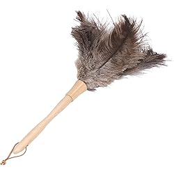 Reusable Feather Duster, Soft Reusable Easy to Use Feather Duster Light Weight Beech Ostrich Hair for Office for Home for Car
