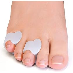 Welnove Gel Toe Separator, Pinky Toe Spacers, Little Toe Cushions for Preventing Rubbing & Relieve Pressure Pack of 12