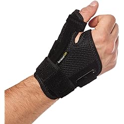 BraceUP Thumb Splint Brace Right Left Hand Women and Men, Spica Splint, CMC Thumb Brace with Thumb Support, for Arthritis, Tendonitis, Carpal Tunnel Pain Relief and Thumb Sprain Black