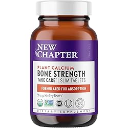 New Chapter Calcium Supplement – Bone Strength Organic Plant Calcium with Vitamin K2 D3 Magnesium, Vegetarian, Gluten Free - 270 Count 3 Month Supply