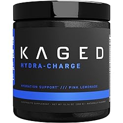 Electrolytes, Kaged Muscle Hydra-Charge Premium Electrolyte Powder, Hydration Electrolyte Powder, Pre Workout, Post Workout, Intra Workout, Pink Lemonade, 60 Servings