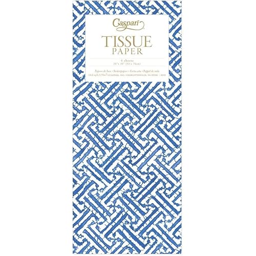 Caspari Tissue Paper, Fretwork Blue 10024TIS