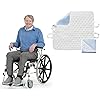 OasisSpace Shower Wheelchair Commode and Positioning Bed Pad with Handles, Rolling Shower and Commode Transport Chair with Wheels