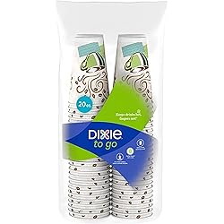 Dixie PerfecTouch Insulated HotCold Paper Cups, Coffee Haze, 20 Oz 92 Count