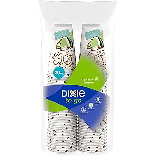 Dixie PerfecTouch Insulated HotCold Paper Cups, Coffee Haze, 20 Oz 92 Count