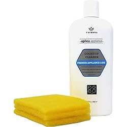 TriNova Premium Cooktop Cleaner and Scrubbing Pads. Best Cleaning Kit for Smooth Top Ranges & Stoves of Glass, Ceramic. Non-Abrasive and Scratch Free scouring sponges with Cream Formula 12oz