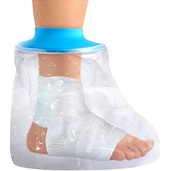 Cast Covers for Shower Adult Foot, Waterproof Foot Cast Wound Cover Protector for Shower Bath,Soft Comfortable Watertight Seal to Keep Wounds Dry, for Showering, Bathing and Hot-tubAdult Foot