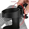Cosmos Portable & Rotatable Degrees Cup Holder Universal Wheelchair Water Bottle Holder Removable Bike Stroller Cup Holder with Anti Slip Pad for Wheelchair Bike Walker Trolleys Scooter Treadmill