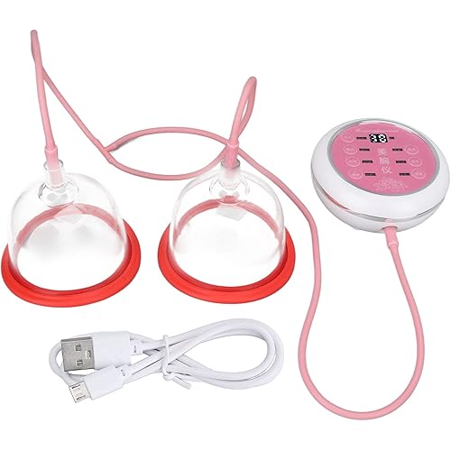 Vacuum Breast Massager Machine Flexibility Strengthening Suction Cup Breast Massager 10 Minutes Automatic Suction Times for Home Use Skin Tightening