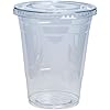 100 Sets] Crystal Clear Plastic Cups With Lids… 16 oz.