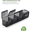 TookMag Large Pill Organizer 4 Times A Day 7 Day , Pill Box Cases Weekly with Dust-Proof Container for PillsVitaminFish OilSupplements