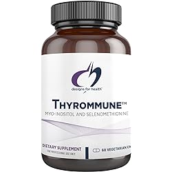 Designs For Health Thyrommune - Thyroid Support Supplement with Selenium Selenomethionine Myo Inositol - Designed to Support Healthy Hormone Balance, Immune System & Metabolism 60 Capsules