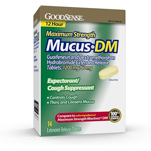 GoodSense Maximum Strength Mucus DM, Expectorant and Cough Suppressant Extended-Release Tablets, 14 Count