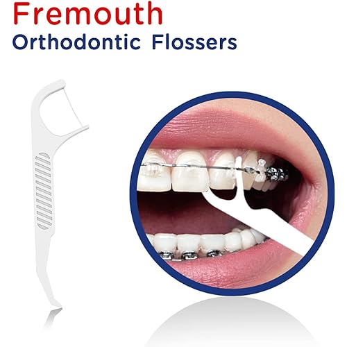 Fremouth Orthodontic Flossers for Braces - Ortho Dental Floss Picks, 100 Count Pack of 1