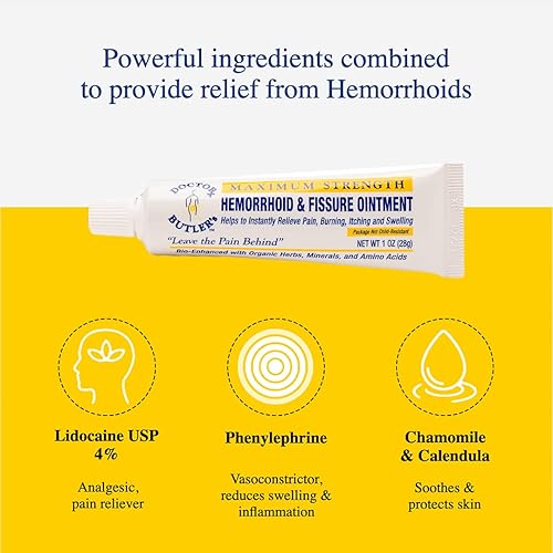Doctor Butler's Hemorrhoid & Fissure Ointment and Spray - Hemorrhoid Treatment Bundle