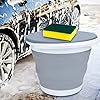 Tgoon Cleaning Bucket, Collapsible Space Saving Plastic Foldable Bucket Portable for Fishing