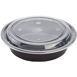 Karat IM-FC4024B 24 oz Microwavable Containers & Lids Case of 150