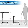 RMS Overbed Table - Hospital Bed Table for Home or Medical Use - Height Adjustable Bed Side Table with Swivel Wheels