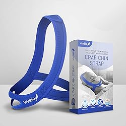 CPAP Chin Strap - for Men & for Women by Vivélle, Slim Non-Slip, Adjustable, Premium Snore Stopper Device That Helps You Breath Right Medium