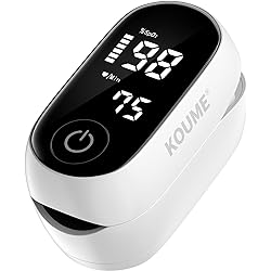 Reliable Oxygen Meter Finger Pulse Oximeter Fingertip Accurate Blood Oxygen Saturation Monitor SpO2 and Pulse Rate PR Health Fitness Detector, Batteries Include