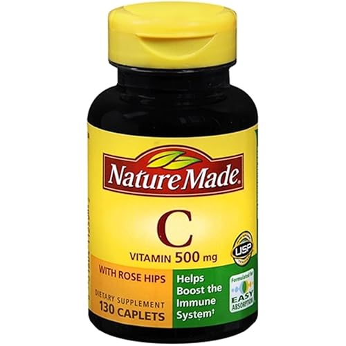 Nature Made Vitamin C 500mg with Rose Hips, 130 Tablets Pack of 3
