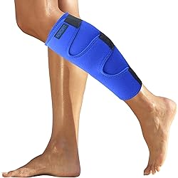 ROXOFIT Calf Brace for Torn Calf Muscle and Shin Splint Relief - Calf Compression Sleeve for Strain, Tear, Lower Leg Injury - Runners Neoprene Splints Wrap for Men and Women