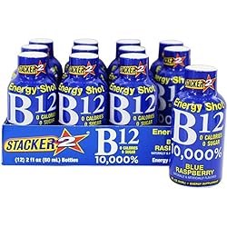 Stacker 2 Blue Raspberry B12 Energy Shot 12 Pack