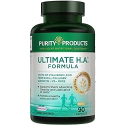 Ultimate H.A. Formula - Clinically Studied BioCell Collagen - Dynamic Hyaluronic Acid Support for The Joints and Skin - 90 Count - from Purity Products