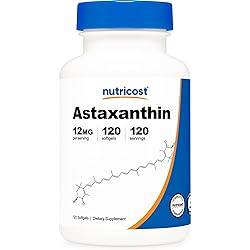 Nutricost Astaxanthin 12mg, Non-GMO and Gluten Free, 120 Softgels 4 Month Supply