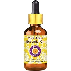 Deve Herbes Pure Anise Essential Oil Pimpinella anisum with Glass Dropper Natural Therapeutic Grade Steam Distilled 30ml 1 oz