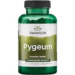 Swanson Pygeum - Herbal Supplement Promoting Male Prostate Health, Bladder, and Urinary Tract Health Support - Mens Health Supplement - 100 Capsules, 125mg Each