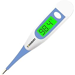 10 Second Fast Reading Thermometer for Adults, Baby, Digital Oral & Rectal Thermometer for Fever, Backlight Display Medical Thermometer, Memory Recall, CF Switchable, Rectum Armpit Reading