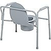 Drive Medical 11117N-1 Bariatric Commode Chair for Toilet with Arms, Gray