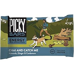 Picky Bars Real Food Energy Bars, Plant Based Protein, All-Natural, Gluten Free, Non-GMO, Non-Dairy, Chai and Catch Me, Pack of 10
