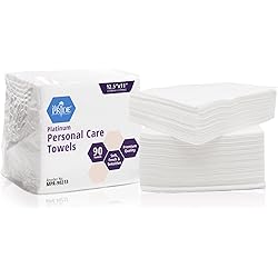 MED PRIDE Platinum Personal Care Towels [90 Pack]- Ultra Soft Dry Wipes- Disposable & Unscented for Baby Or Senior Care & Adults - Sanitary for Hand, Face, Body Or Incontinence- 12.5''x11'&#39