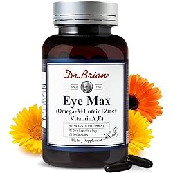 Adult 50 Vitamin & Mineral Supplement with Lutein 20mg,Vitamin A, E, Zinc and Omega-3 for for Eye Vision Brain Cardiovascular Health, Care Eye Macular Degeneration, 60 Soft Gels