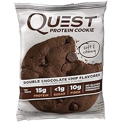 Quest Nutrition Protein Cookie, Double Chocolate Chip 2.08 Oz,Pack of 12