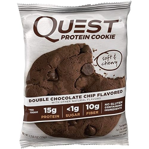 Quest Nutrition Protein Cookie, Double Chocolate Chip 2.08 Oz,Pack of 12