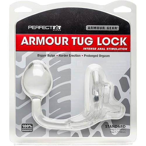 Perfect Fit Armour Tug Lock Cock Ring, Clear