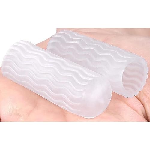 yotijar 10 Pack Toe Caps Toe Sleeve Protectors with Gel Lining, Prevent Corn, Callus and Blister Development Between Toes - Clear