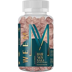 WEEM Hair Skin and Nails Gummies - Supports Healthy Hair - Vegan biotin Vitamins for Women & Men Supports Faster Hair Growth, Stronger Nails, Healthy Skin, Extra Strength 10,000mcg 1
