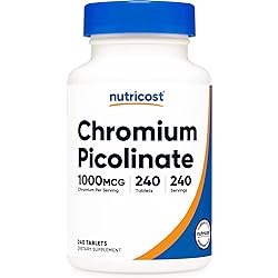 Nutricost Chromium 1000mcg, 240 Tablets - Gluten Free, Non-GMO