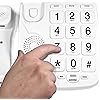 Tyler TBBP-4-WH Telephone for Seniors - Large Button Landline Phone for Elderly with Loud Speaker, Speed Dial, Ringer Volume Control, Wall Mount - Easy to See & Press Numbers - Works in Power Outage