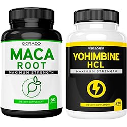 Maca Root Capsules for Men & Women - 15,000mg Extract Equivalent and Yohimbine HCL 5mg for Men and Women